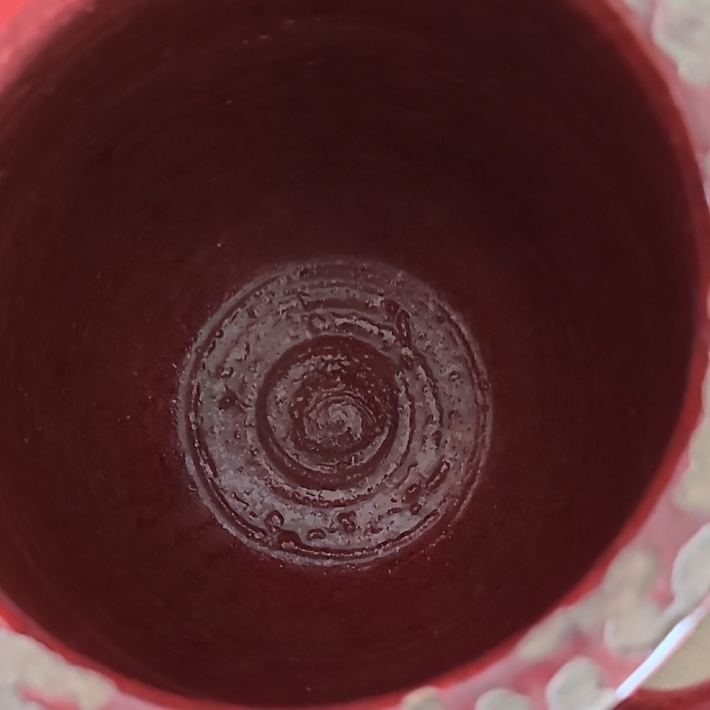 Pottery Barn Rustic Red Ceramic Vase - Picture 6 of 8